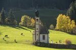 The small church of St. Giovanni in the Italian Dolomites