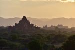 Sunset over the temples of Bagan