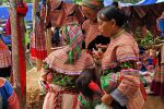 Hill-tribe women at a market