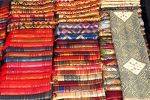 Beautiful silk fabrics from the Luang Prabang market.