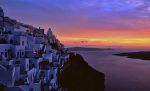Sunset from the island of Santorini